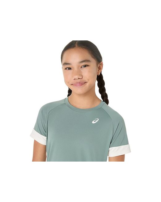 Asics Blue Girls Tennis Ss Top for men