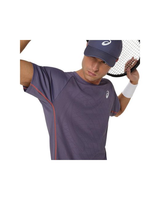 Asics Blue Match Actibreeze Ss Top for men
