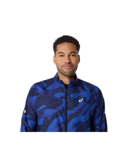 Asics Blue Road Lite-Show Packable Jacket for men