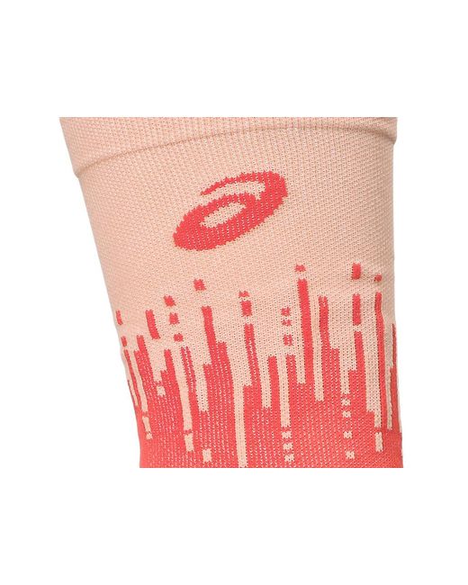 Asics Red Performance Run Sock Crew for men