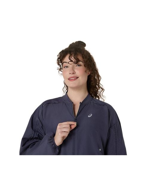 Asics Blue Nagino Run Adjustable Jacket
