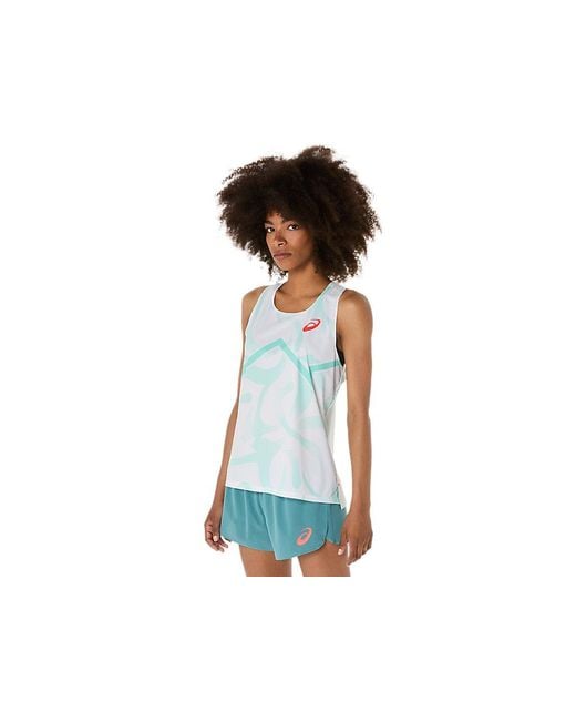 Asics Black Light Knit Graphic Singlet
