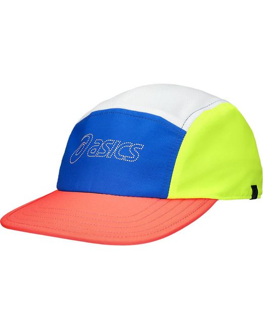 Asics Blue Track Club Performance Run 5 Panel Cap for men