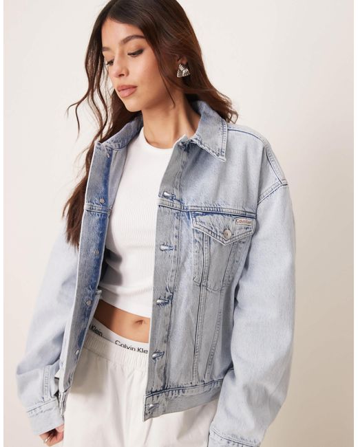 Calvin Klein Blue Boxy Denim Jacket