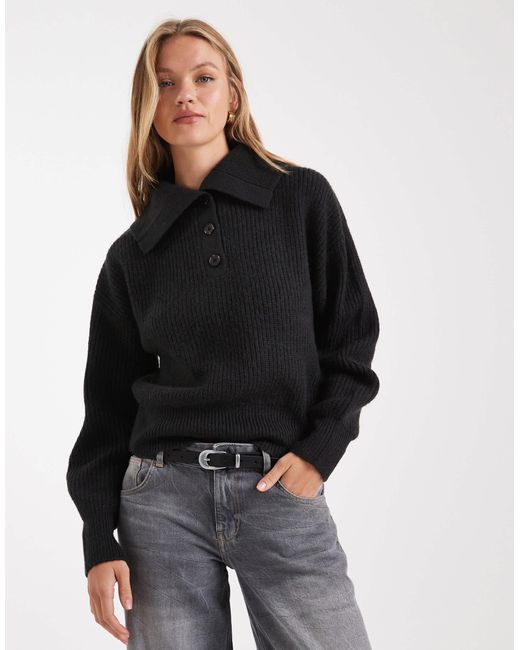 ASOS Black – gerippter pullover