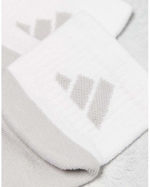 Adidas Originals White Adidas Running Essentials Ankle Socks for men