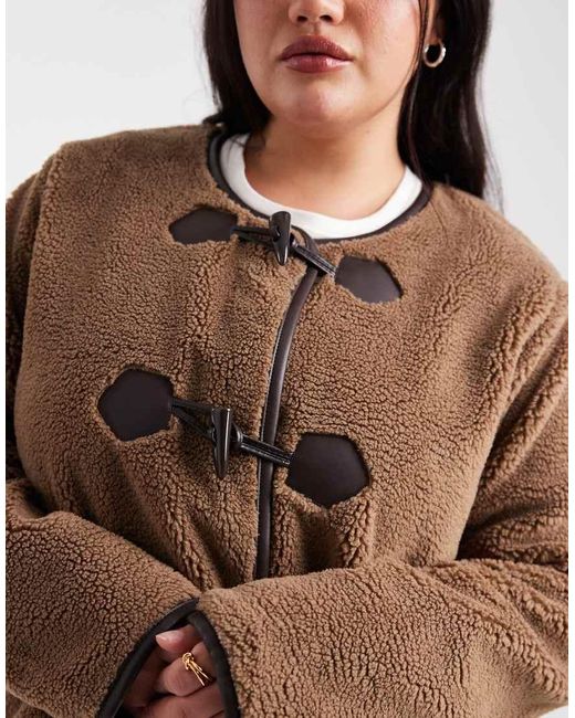 ONLY Brown Teddy Duffle Coat