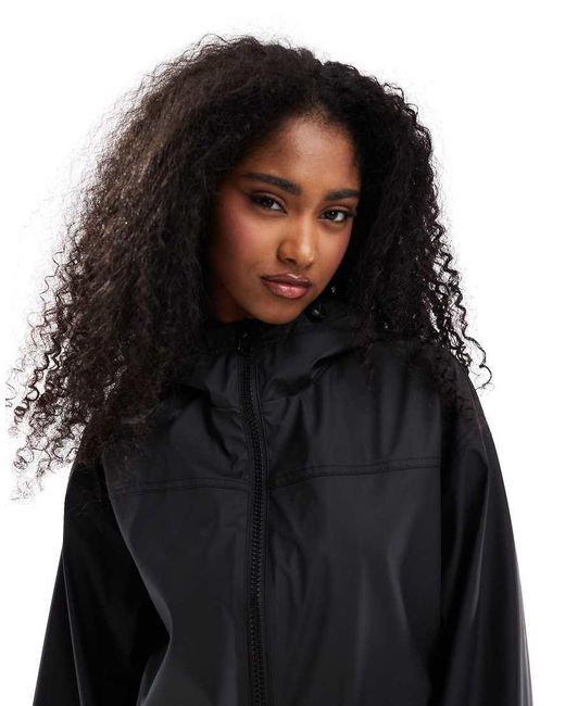 ASOS Blue Rubberised Rain Coat