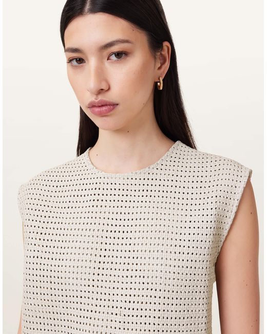 AllSaints Natural – nessa – kleid aus leder