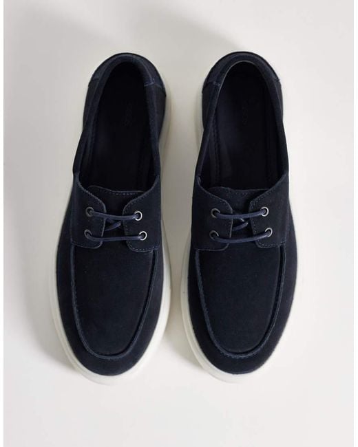 ASOS Blue Lace Up Shoes With Cup Sole for men