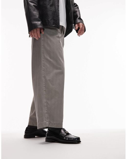 Tommy Hilfiger Gray Leather Penny Loafers for men