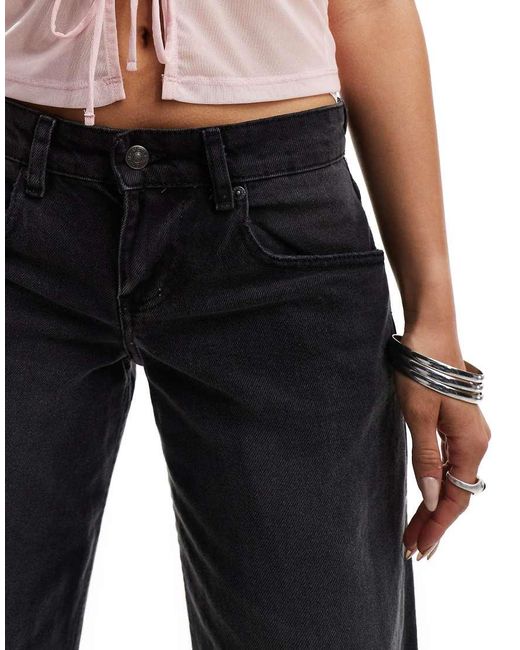 Motel Jeans Met Lage Taille En Parallelle Pijpen in het Black