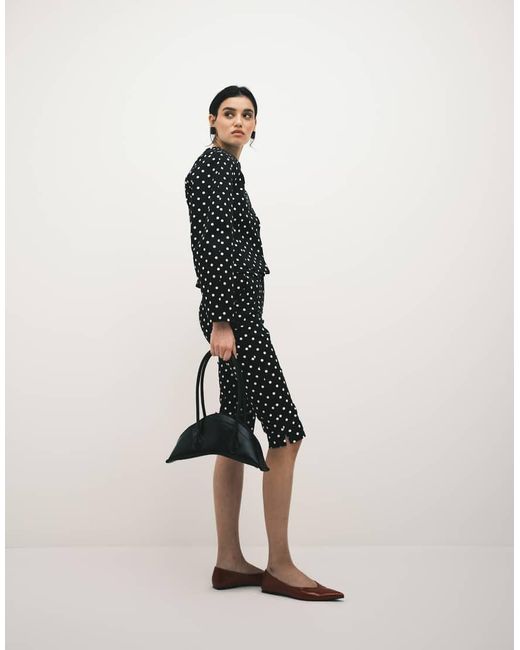ASOS Black Collarless Blazer With Volume Sleeve