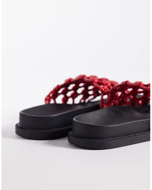 SEQWL Red – flache sandalen