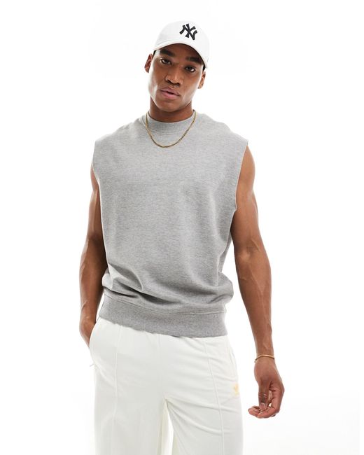 ASOS White Sweatshirt Singlet for men
