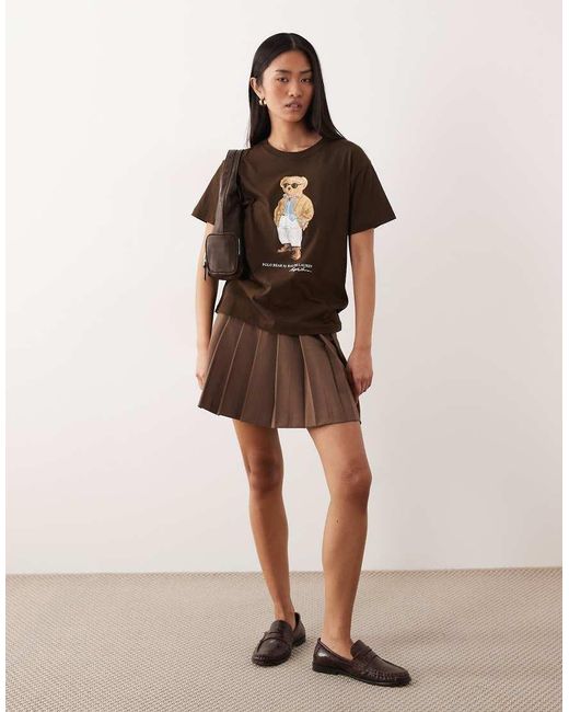 Polo Ralph Lauren Brown Bear Print Vintage Fit T-shirt