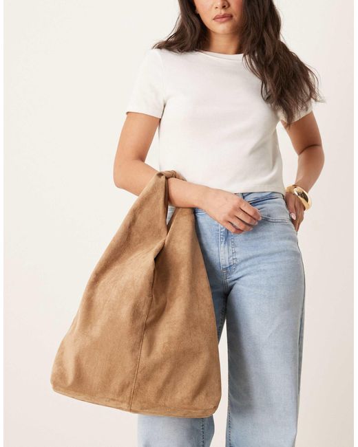 Gina Tricot Brown – weiche schultertasche