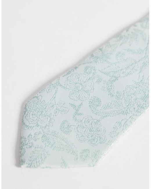 ASOS White Floral Tie for men