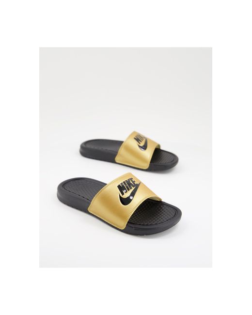 nike black benassi slides
