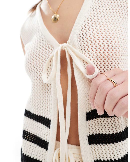 Tie Front Crochet | Cream
