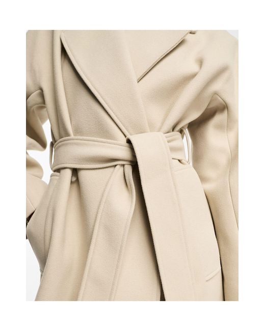 Miss Selfridge White Belted Wrap Maxi Coat
