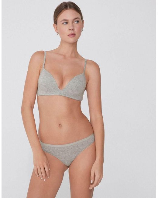 Tezenis Gray Cotton G-String