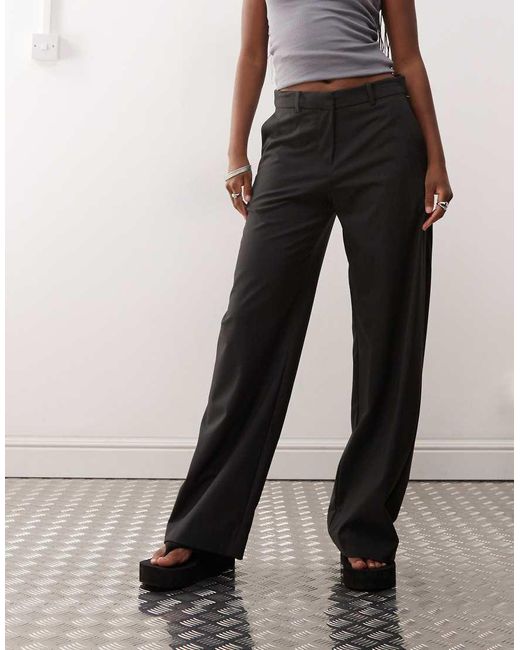 Weekday White Wide Leg Tailored Pants