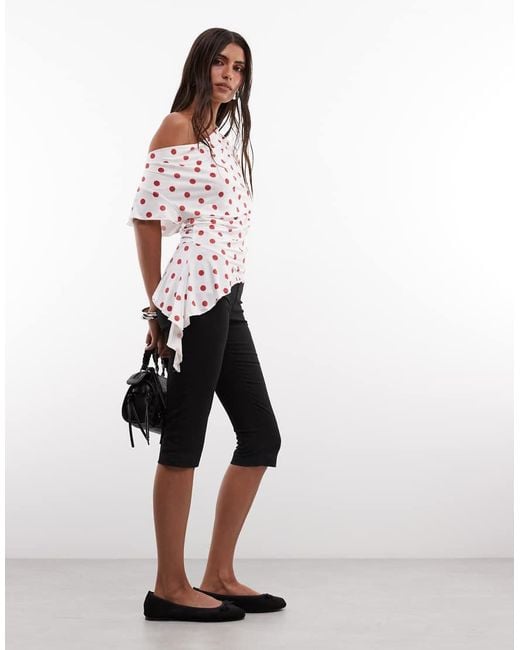 Reclaimed Vintage White Asymmetric Top