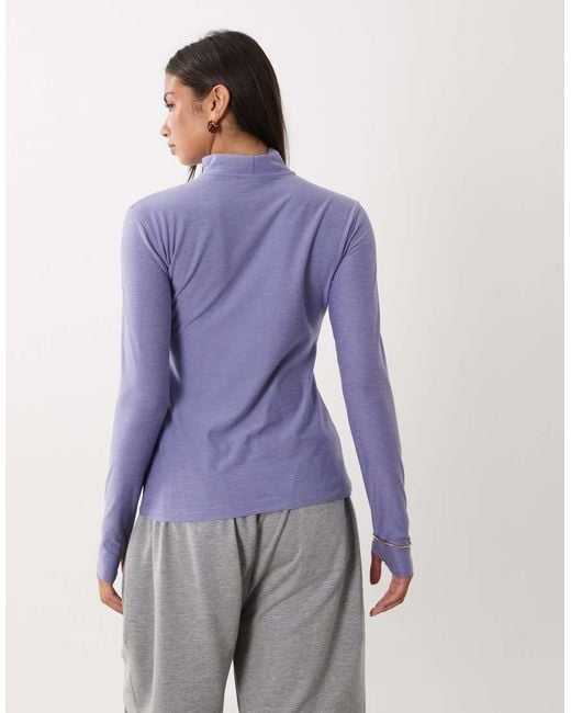 New Balance Purple Sport Essentials Space Dye 1/4 Zip