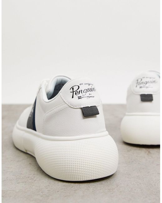 wide fit chunky white trainers