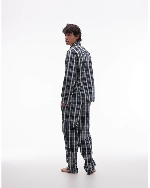 Lacoste Blue Flannel Pyjama Set for men
