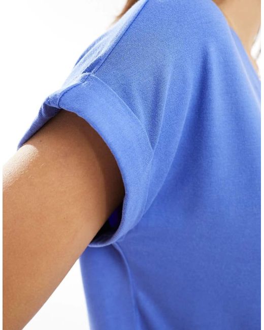 ONLY Blue Short Sleeve Crew Neck Top