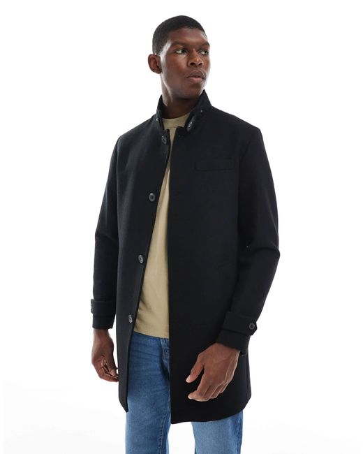 Jack & Jones – wollmix-mantel in Blue für Herren