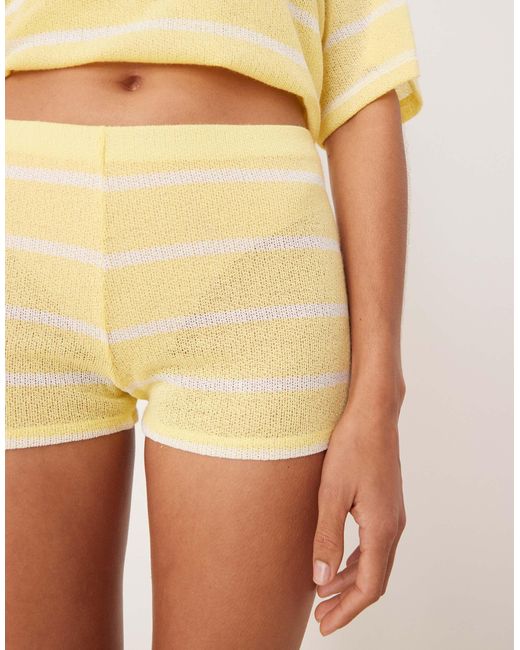 ASOS Natural Knitted Micro Short Co-ord