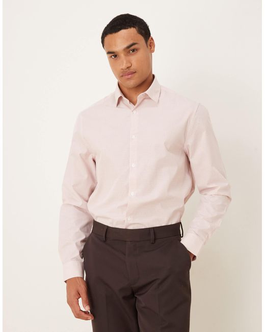 ASOS White Formal Check Regular Shirt for men