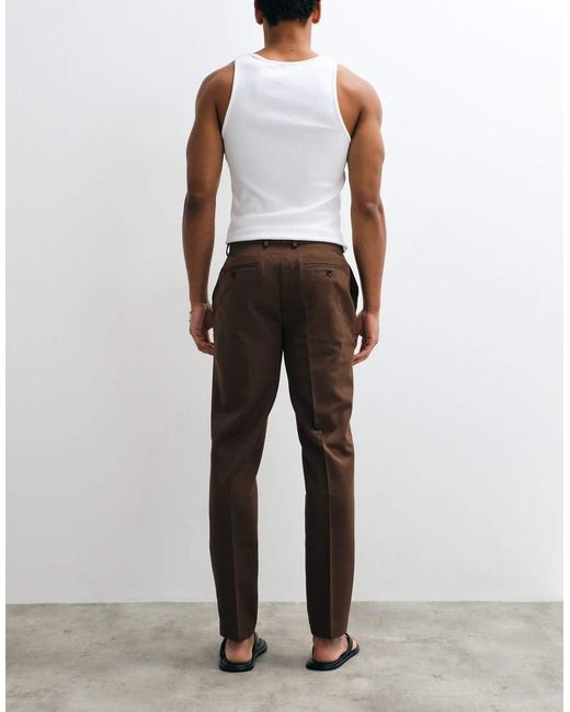 ASOS White Smart Slim Trousers for men