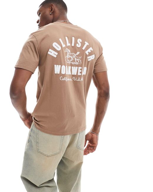 Hollister Natural Back Print T-shirt for men