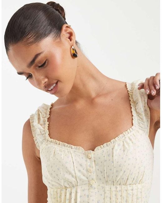 Hollister Natural Milkmaid Mini Dress