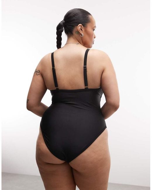 Collusion Black Plus Scoop Neck Swimsuit