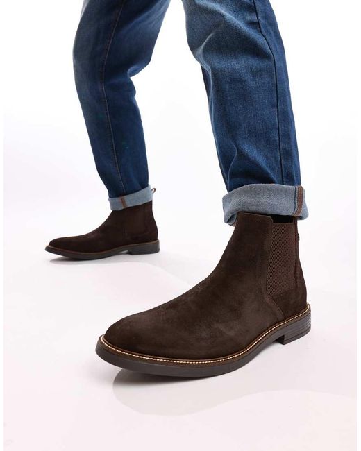 Base London Blue Sussex Chelsea Boot for men