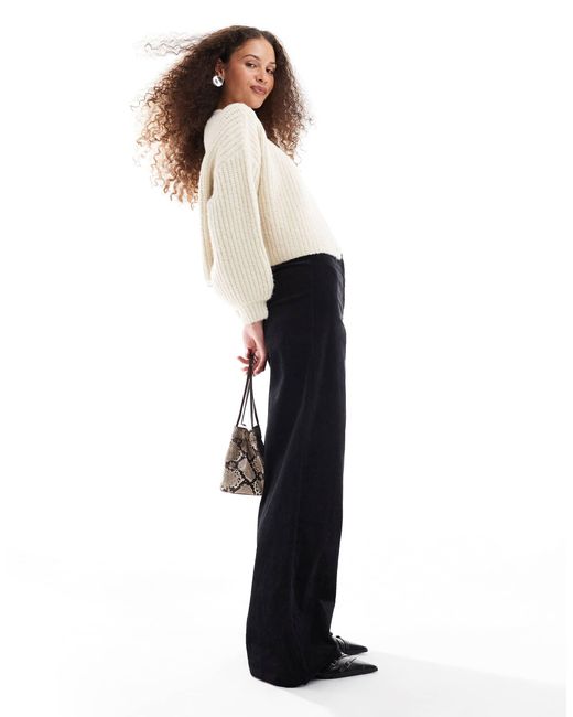Vrg Grl White Arabella Wide Leg Cord Pants