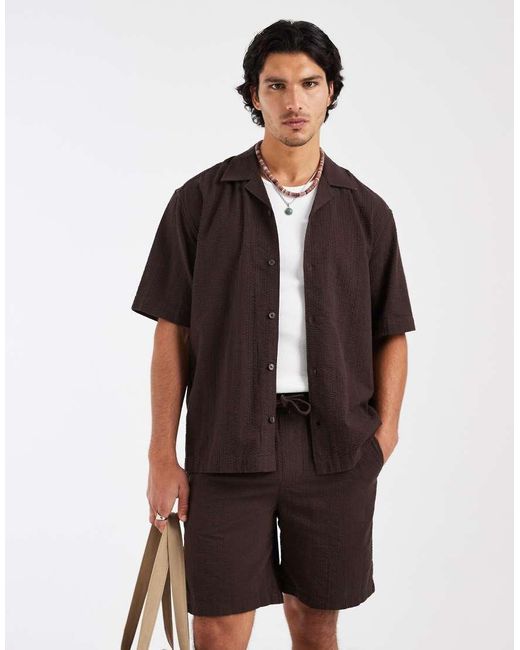 Camicia Comoda di Only & Sons in Brown da Uomo