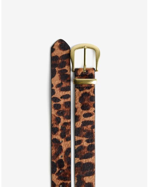 Bershka Brown – gürtel aus kunstleder mit leopardenmuster