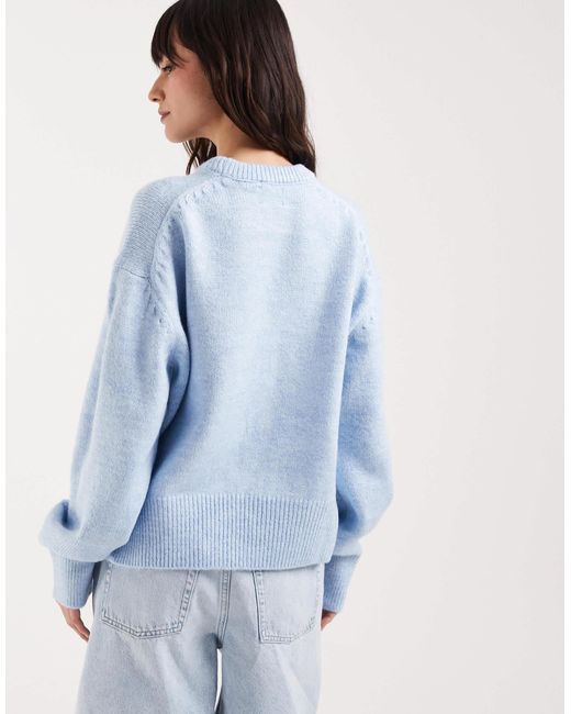 ASOS Blue – kastiger pullover