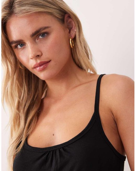 JDY Petite Black Back Tie Midaxi Dress