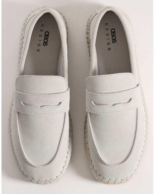 ASOS White Penny Loafer Espadrilles for men