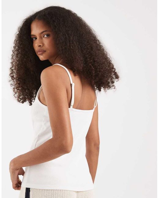 Vero Moda White Jersey Cami Top With Cherry Print Graphic