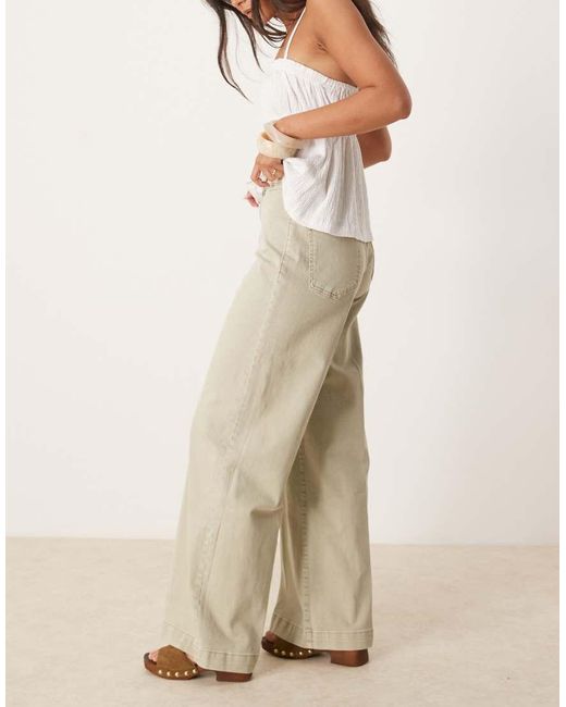 Mango Natural Straight Leg Loose Fit Jeans