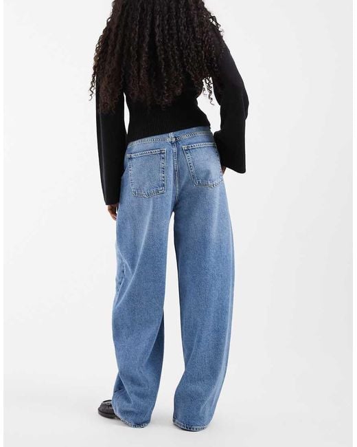 JJXX Blue Sacai baggy Barrel Pleated Jeans
