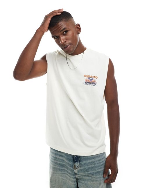 ASOS – oversize-tanktop in Gray für Herren